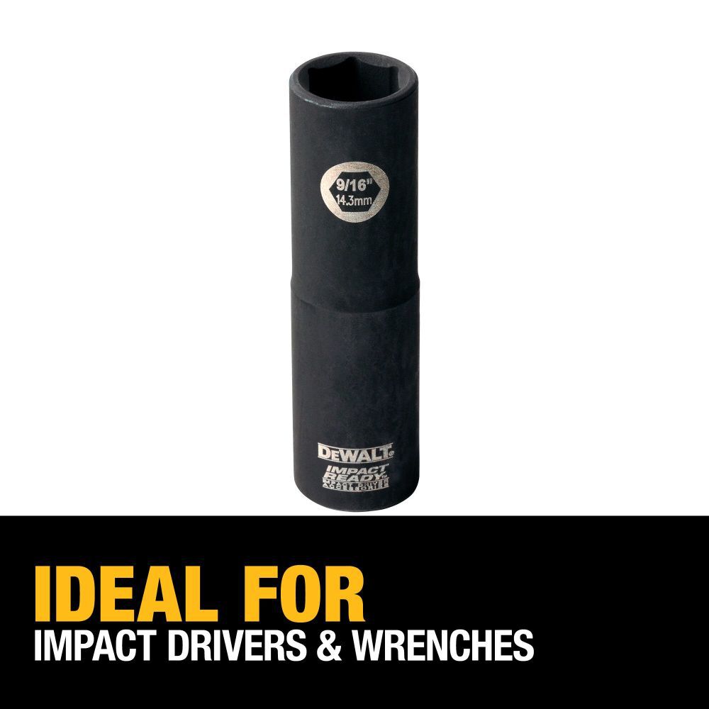 DeWalt DW22872 9/16 DEEP IMPACT READY SOCKET 1/2 DRIV