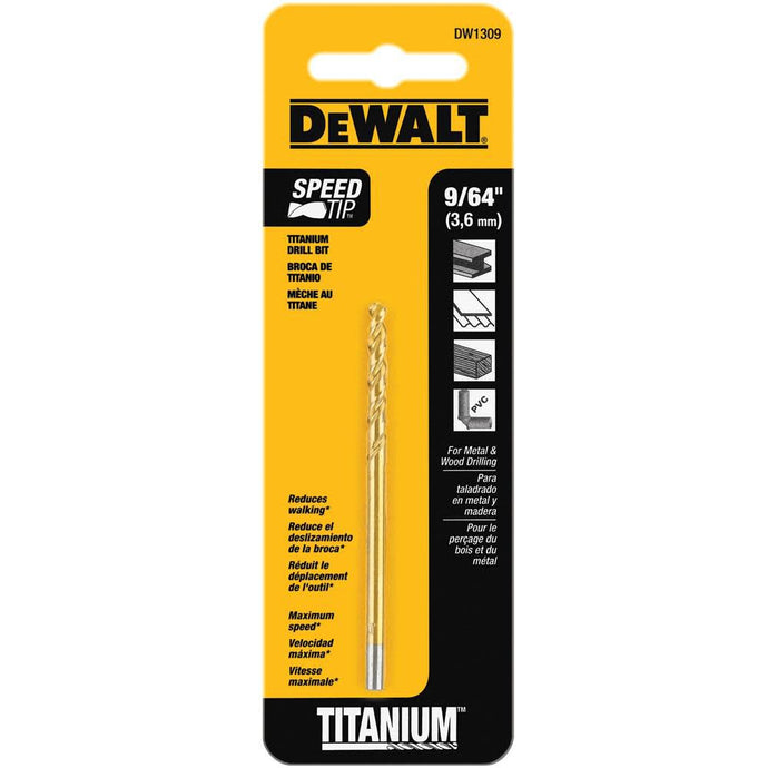 DeWalt DW1309 9/64IN TITANIUM SPEED TIP DRILL BIT