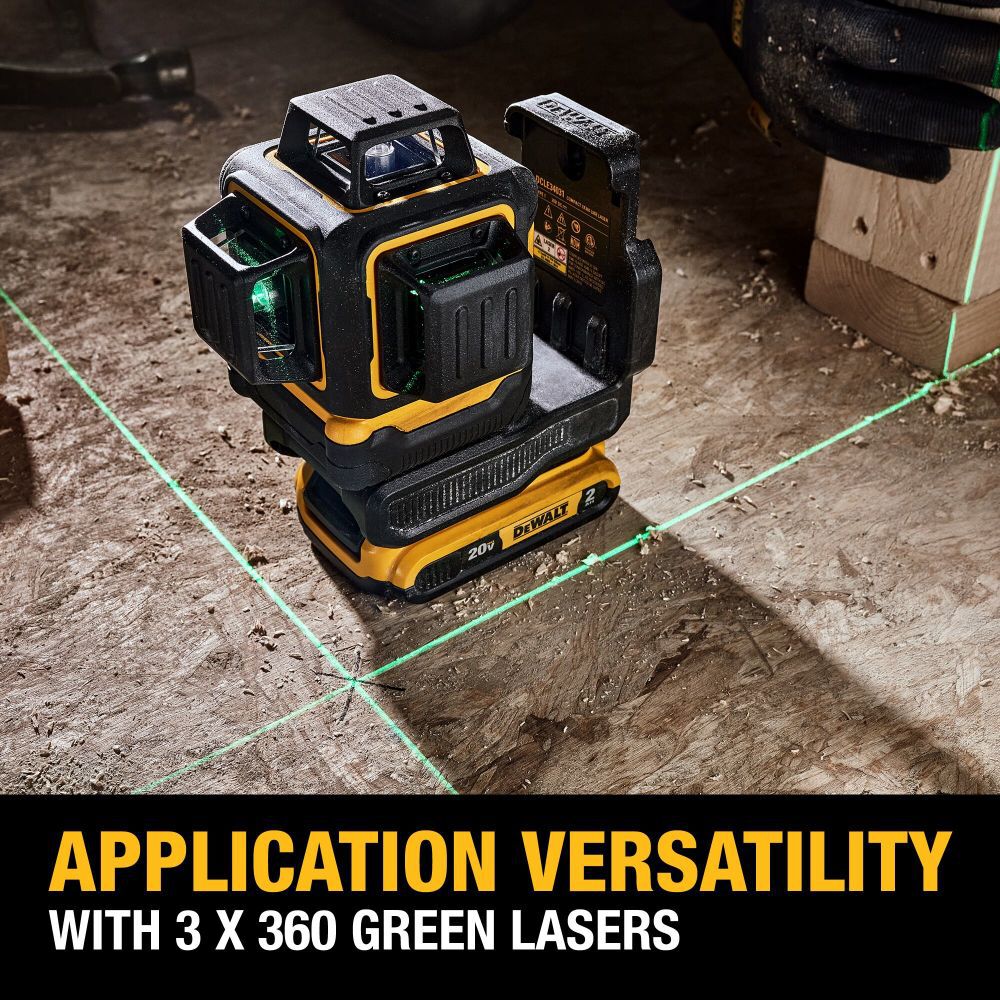 DeWalt DCLE34031D1 DEWALT 20V 3X360 GREEN LASER KIT