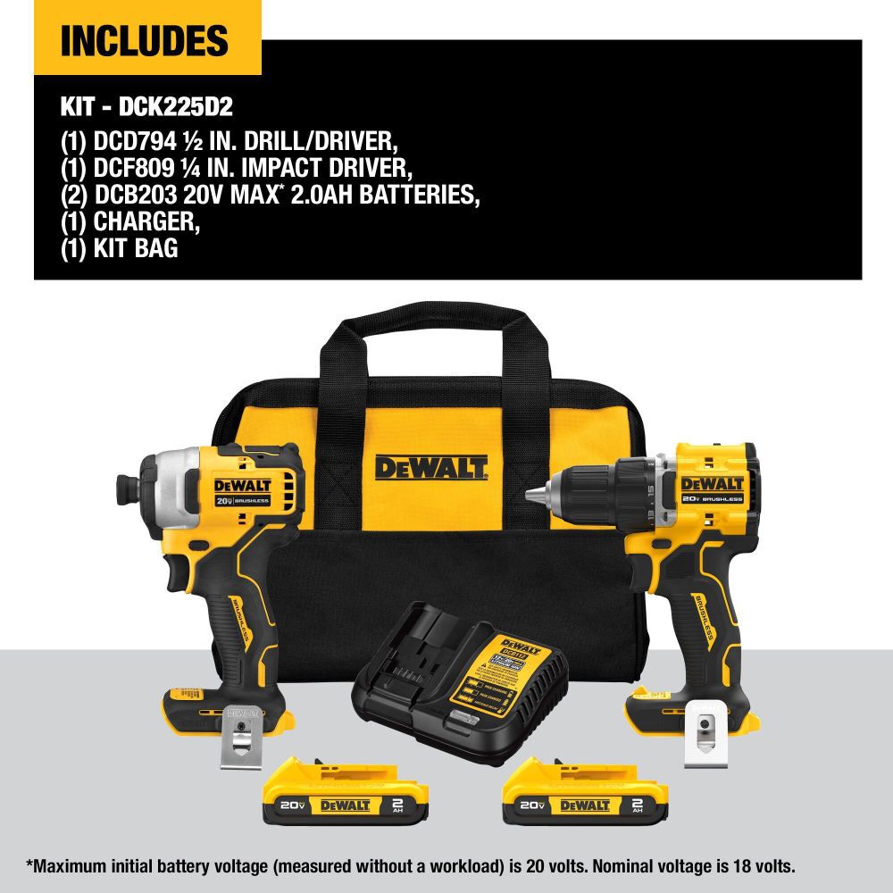 DeWalt DCK225D2 DEWALT 20V MAX 2-KIT