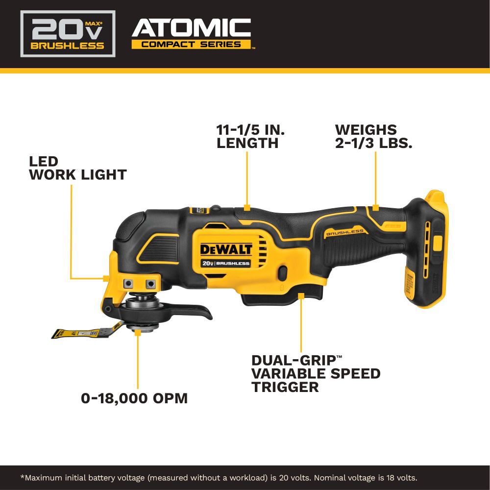 DeWalt DCS354D1 20V MAX XR OSCILLATING TOOL KIT 2.AH