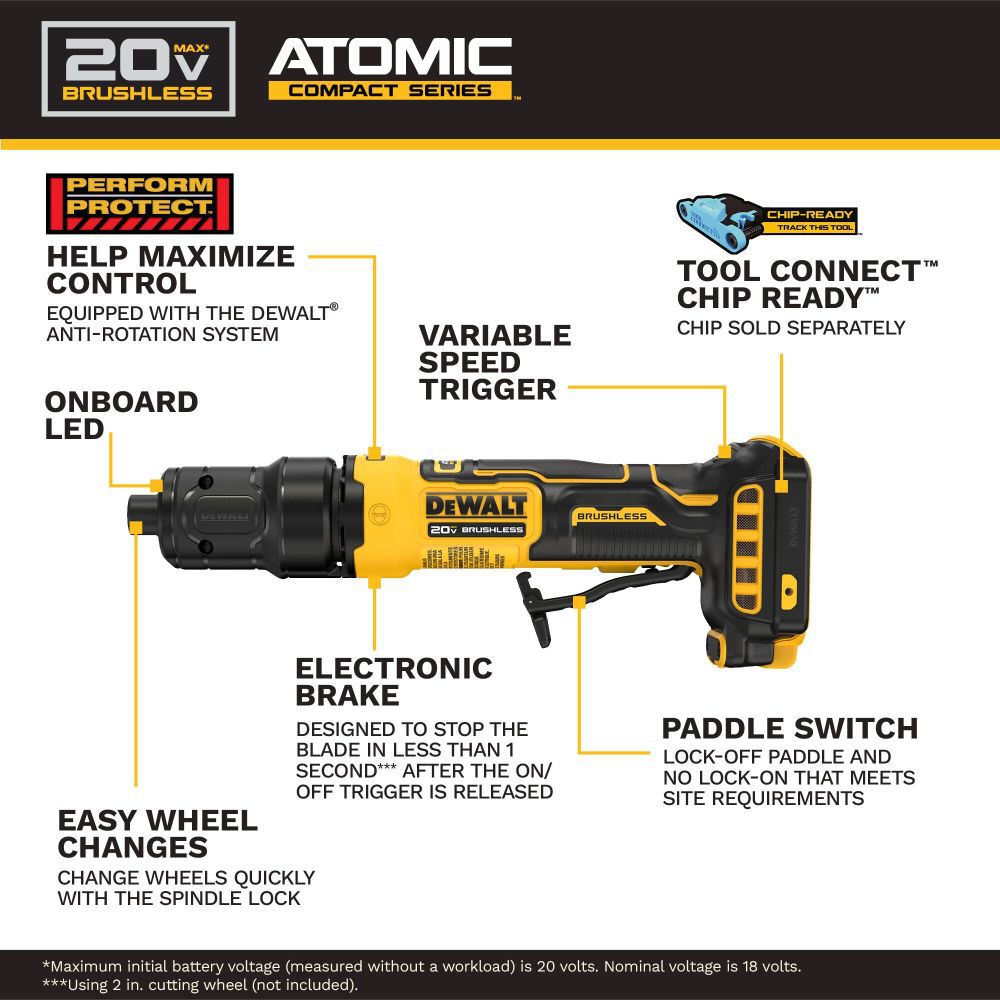 DeWalt DCG420B ATOMIC 20V MAX Die Grinder - Bare