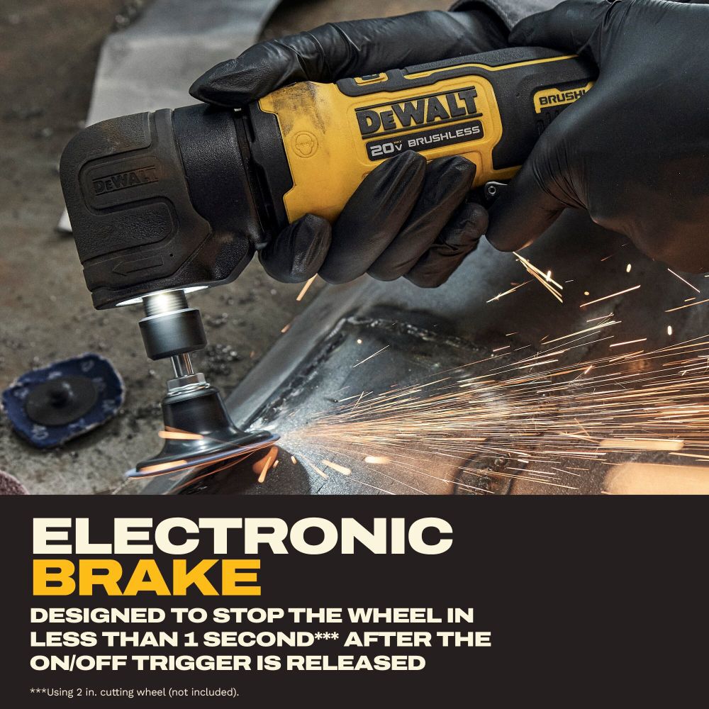 DeWalt DCG422E2 ATOMIC?20V MAX* Right Angle Die Grinder Kit