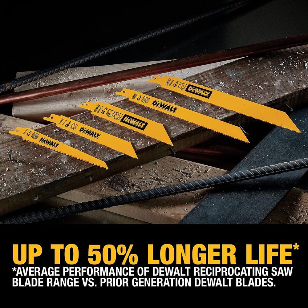 DeWalt DW4896 6 PC Recip Blade Set With Case