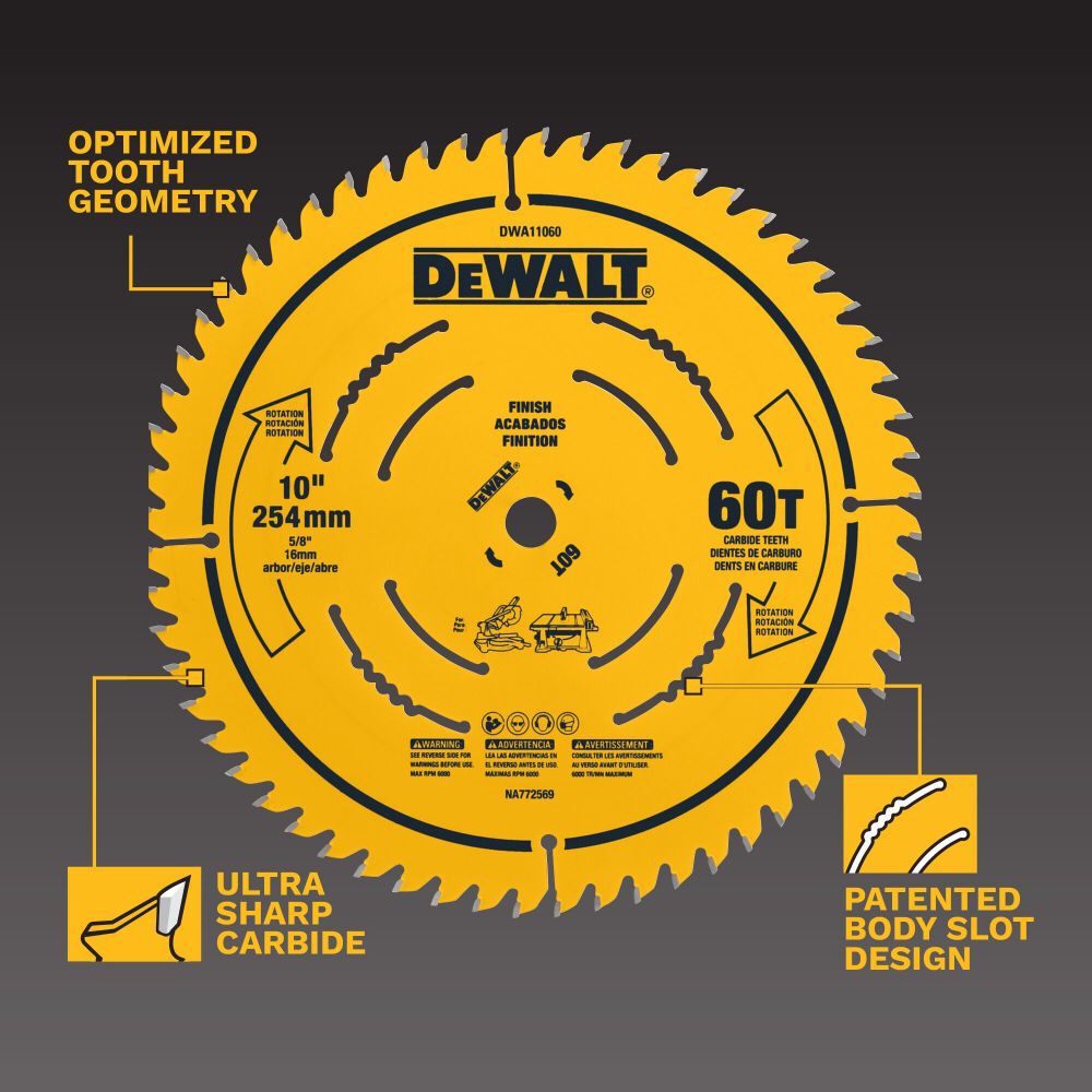 DeWalt DWA11060 DEWALT10 IN 60T SAW BLADE