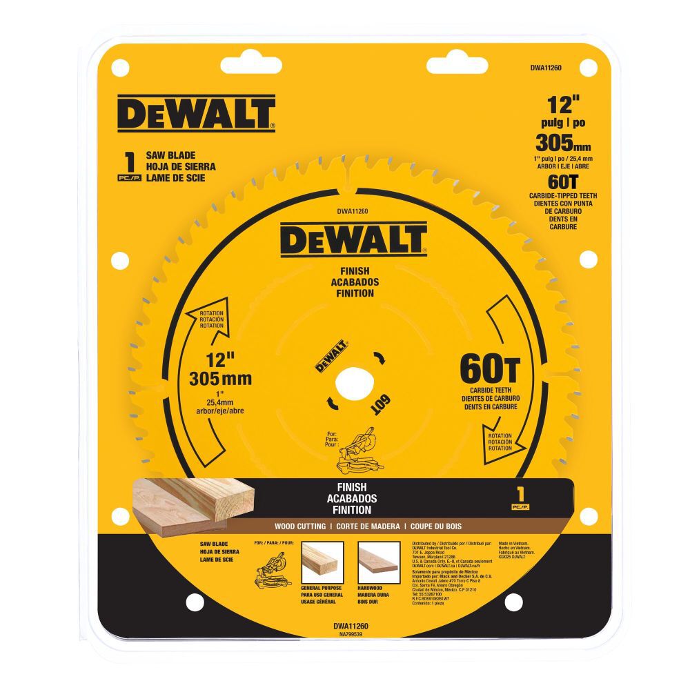 DeWalt DWA11260 DEWALT 12 IN 60T SAW BLADE