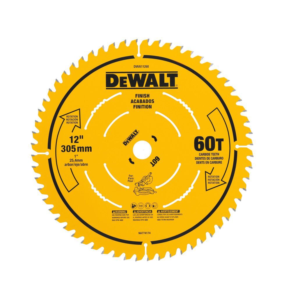 DeWalt DWA11260 DEWALT 12 IN 60T SAW BLADE