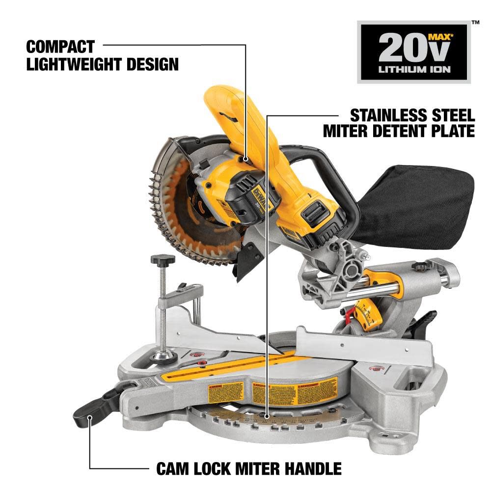 DeWalt DCS361M1 20V MAX MITER SAW W/BATT & CHARGER