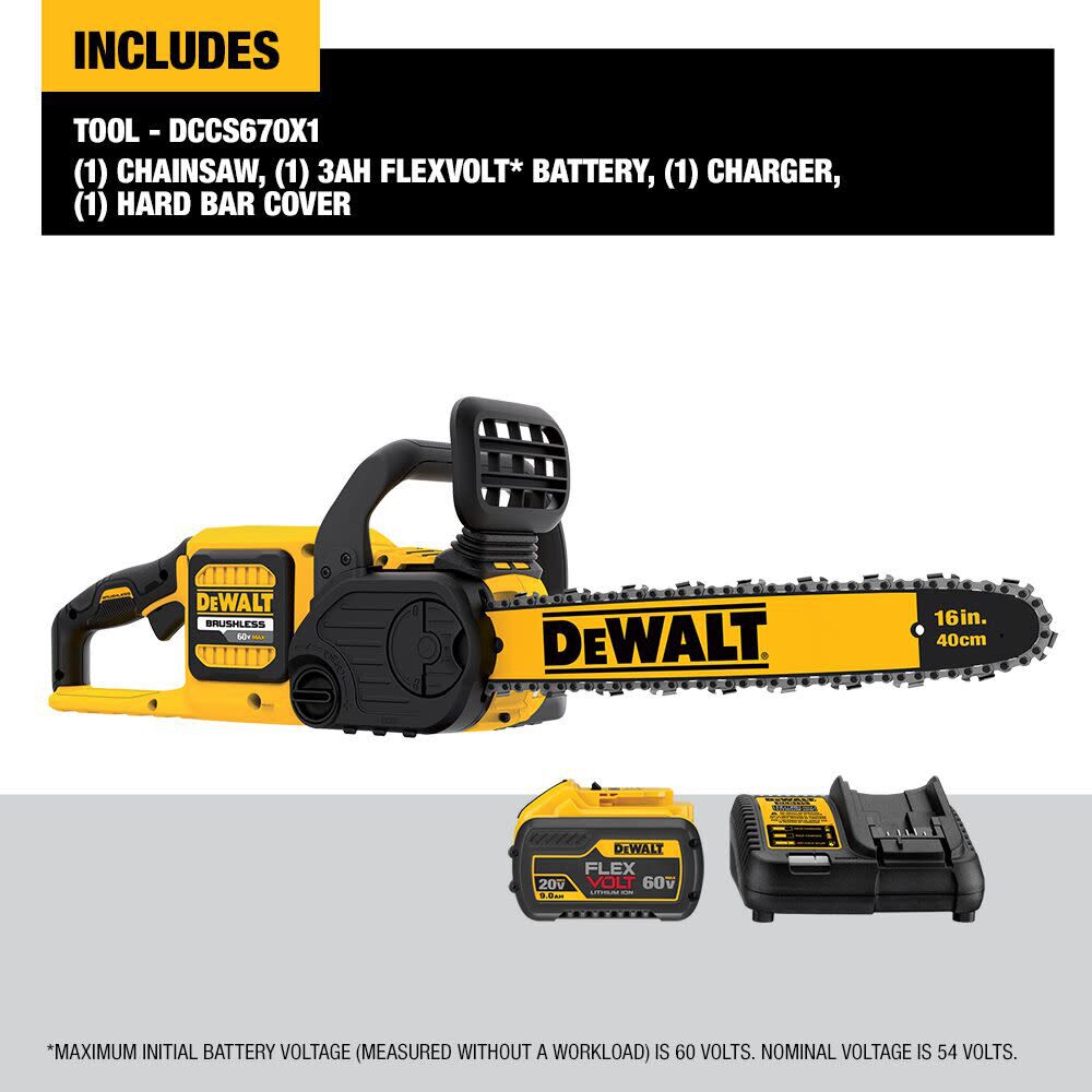 DeWalt DCCS670X1 60V 16IN DEWALT CHAINSAW