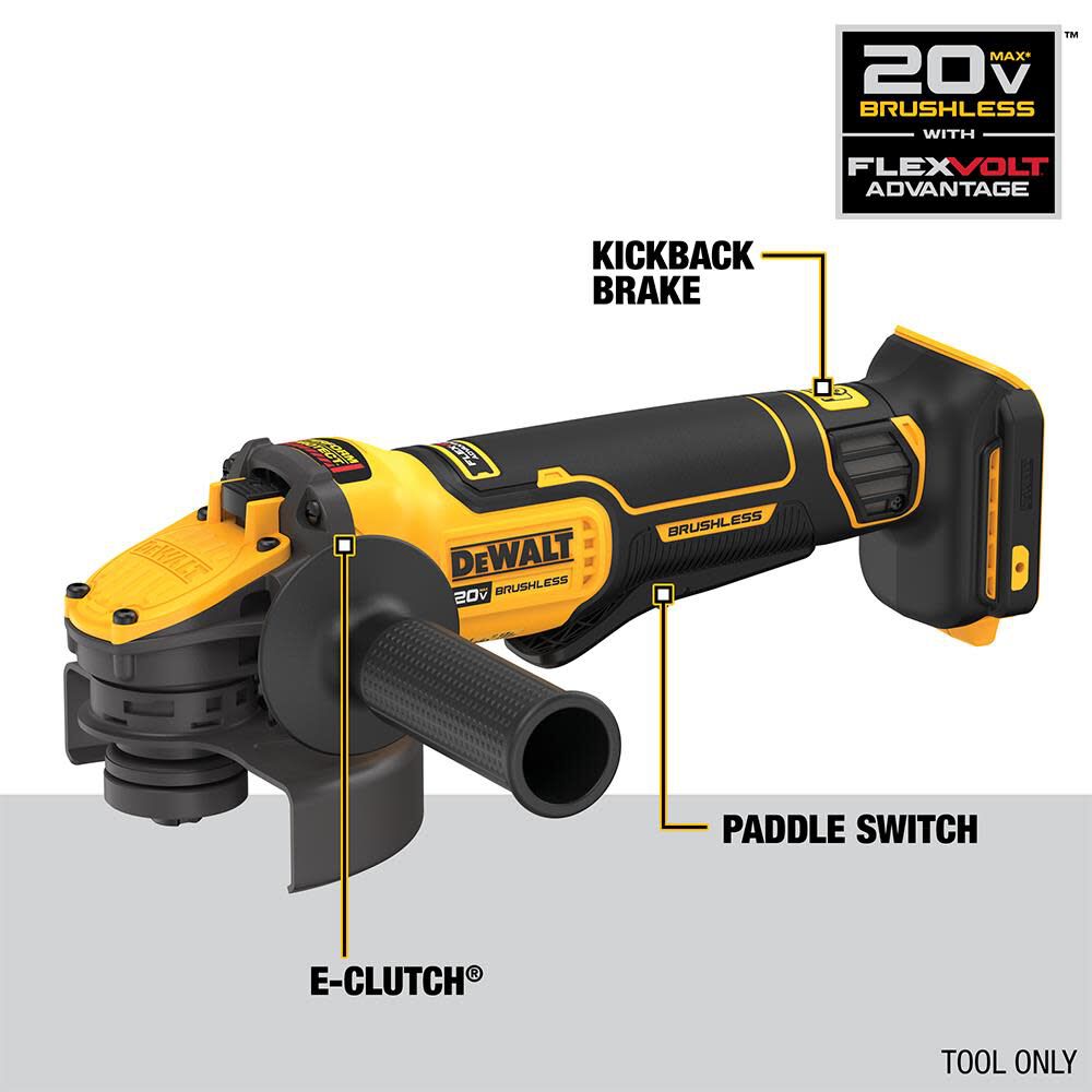 DeWalt DCG416B 20V XR PADDLE SWITCH 5IN SAG BARE