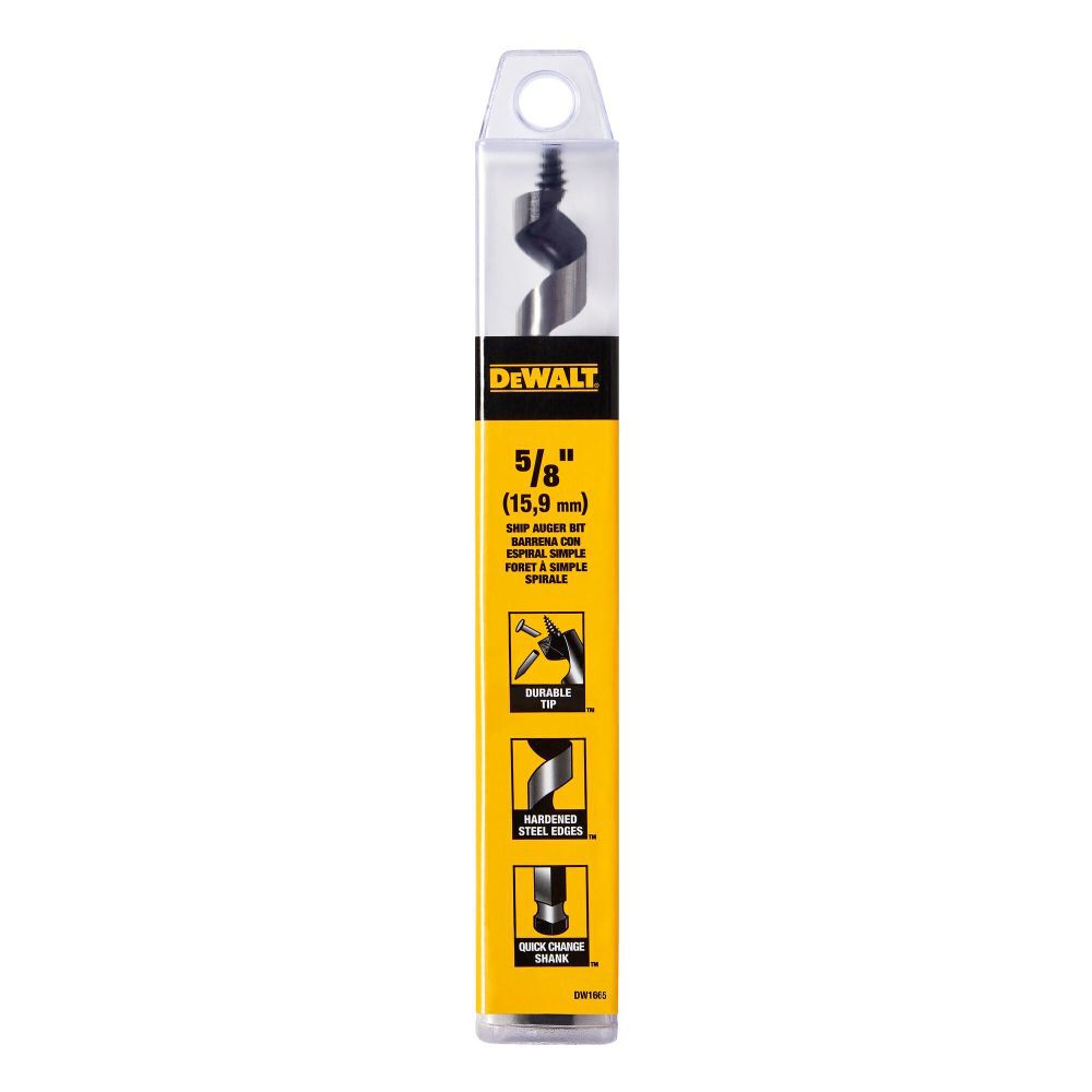 DeWalt DW1665 5/8IN SHT PWR SHIP AUGER