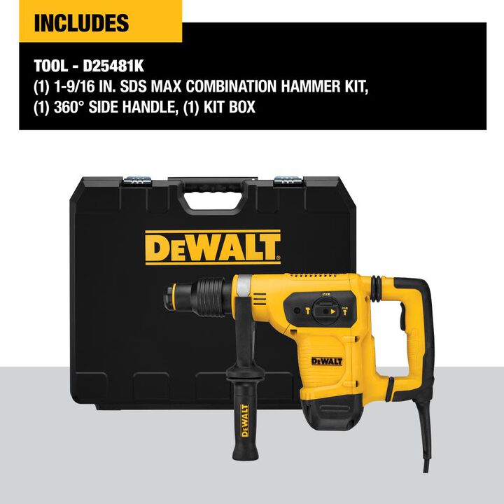 DeWalt D25481K 1-9/16IN SDS MAX COMBO HAMMER