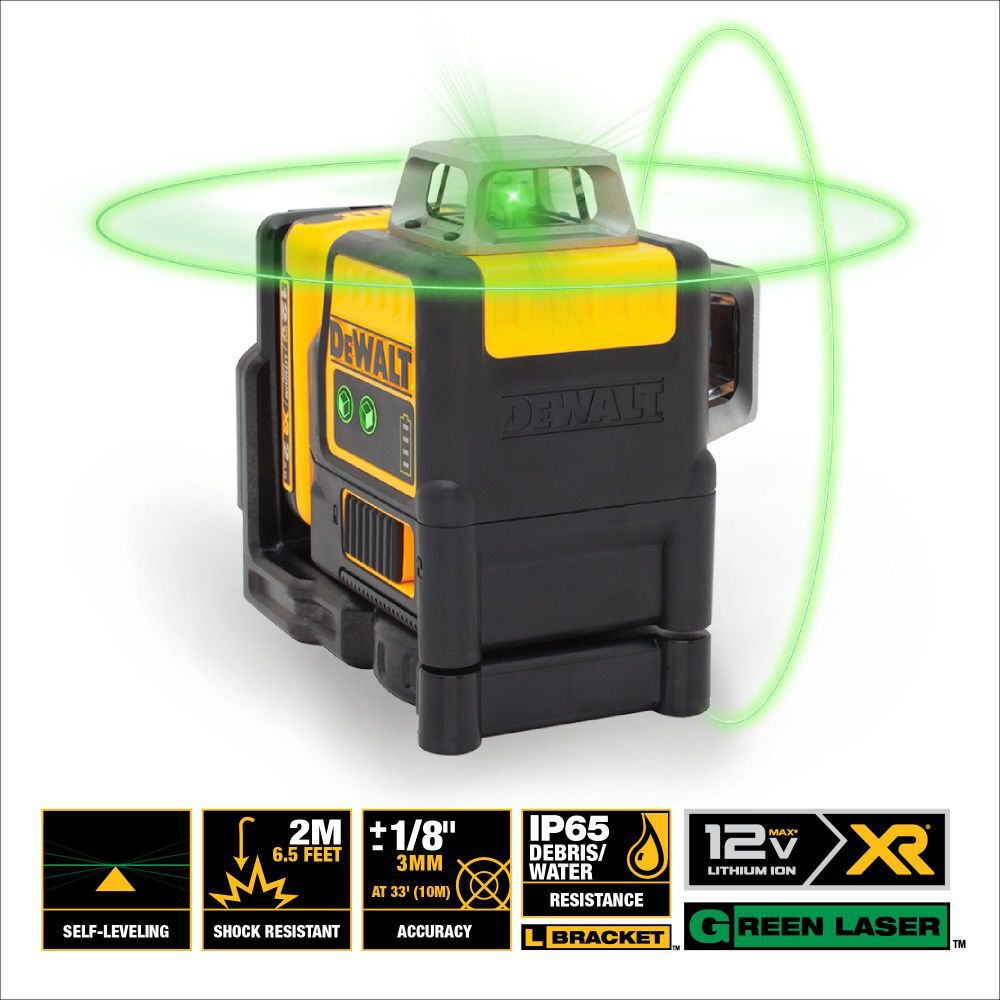 DeWalt DW0811LG DEWALT GREEN 12V 2 X 360 LINE LASER