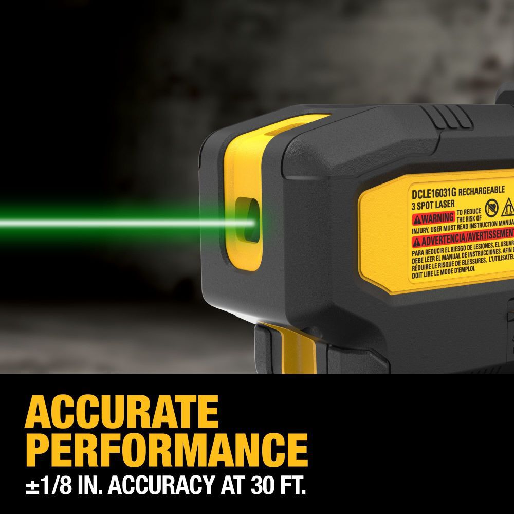 DeWalt DCLE16031GB DEWALT RECHARGEABLE 3 SPOT LASER - LESS