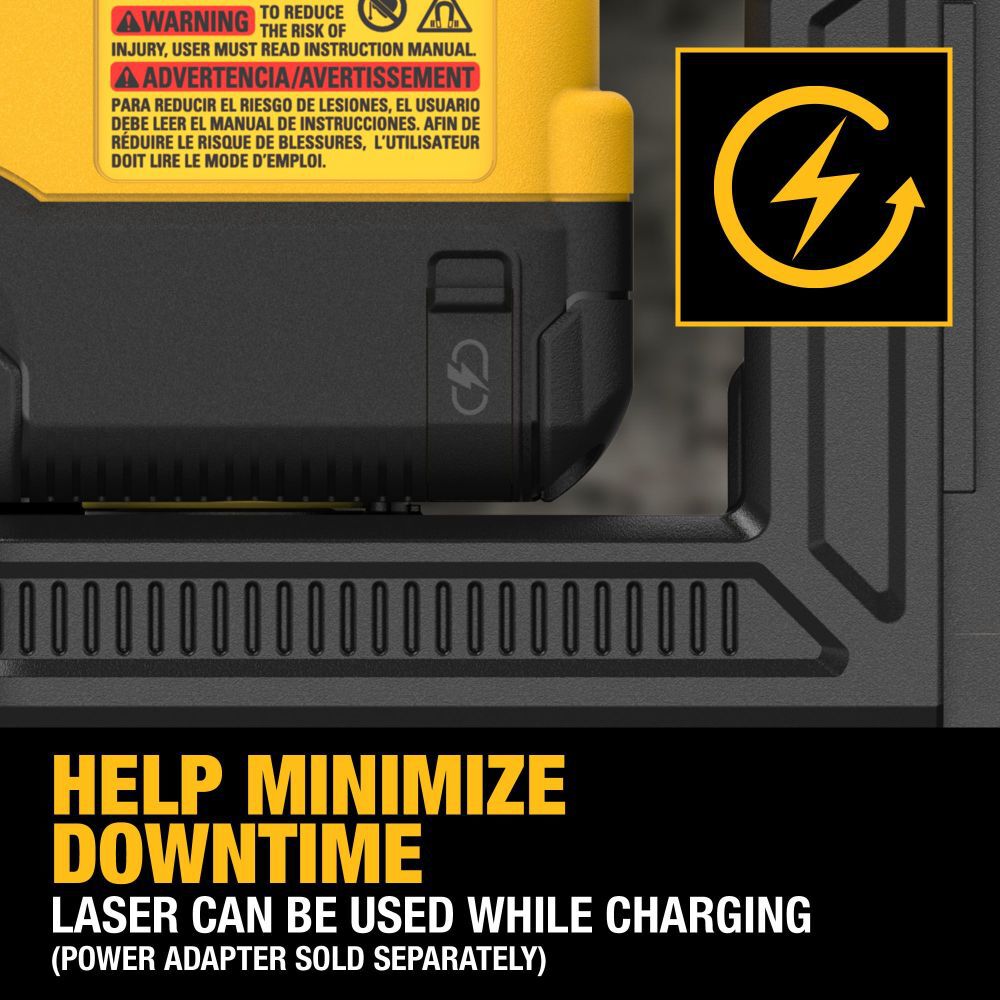 DeWalt DCLE16031GB DEWALT RECHARGEABLE 3 SPOT LASER - LESS