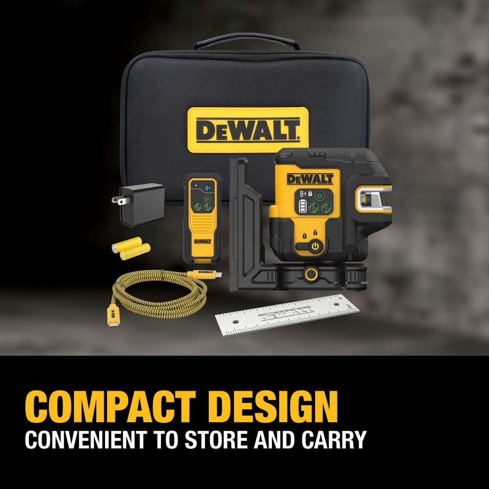 DeWalt DCLE14251G DEWALT RECHARGEABLE 5 SPOT COMBO LASER W