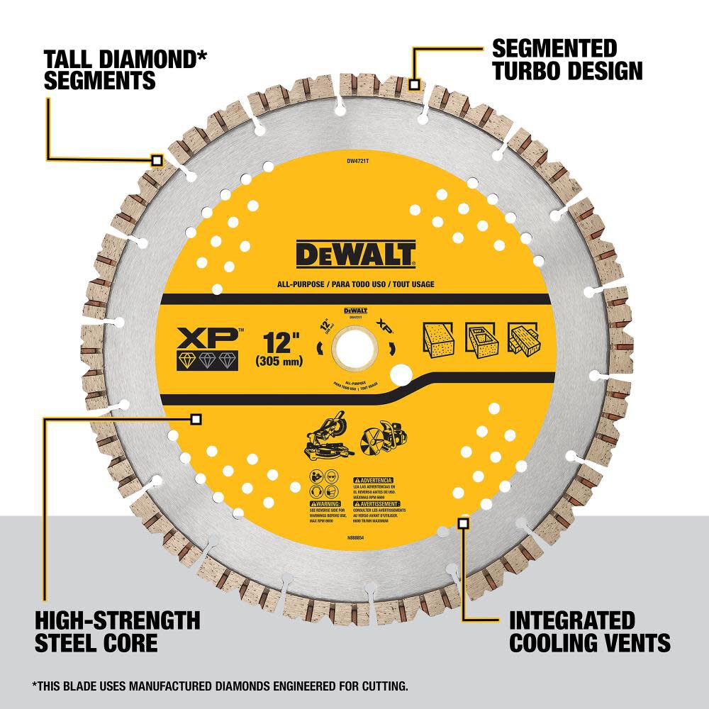 DeWalt DW4721T 12IN SEGMENTED XP GENERAL PURPOSE
