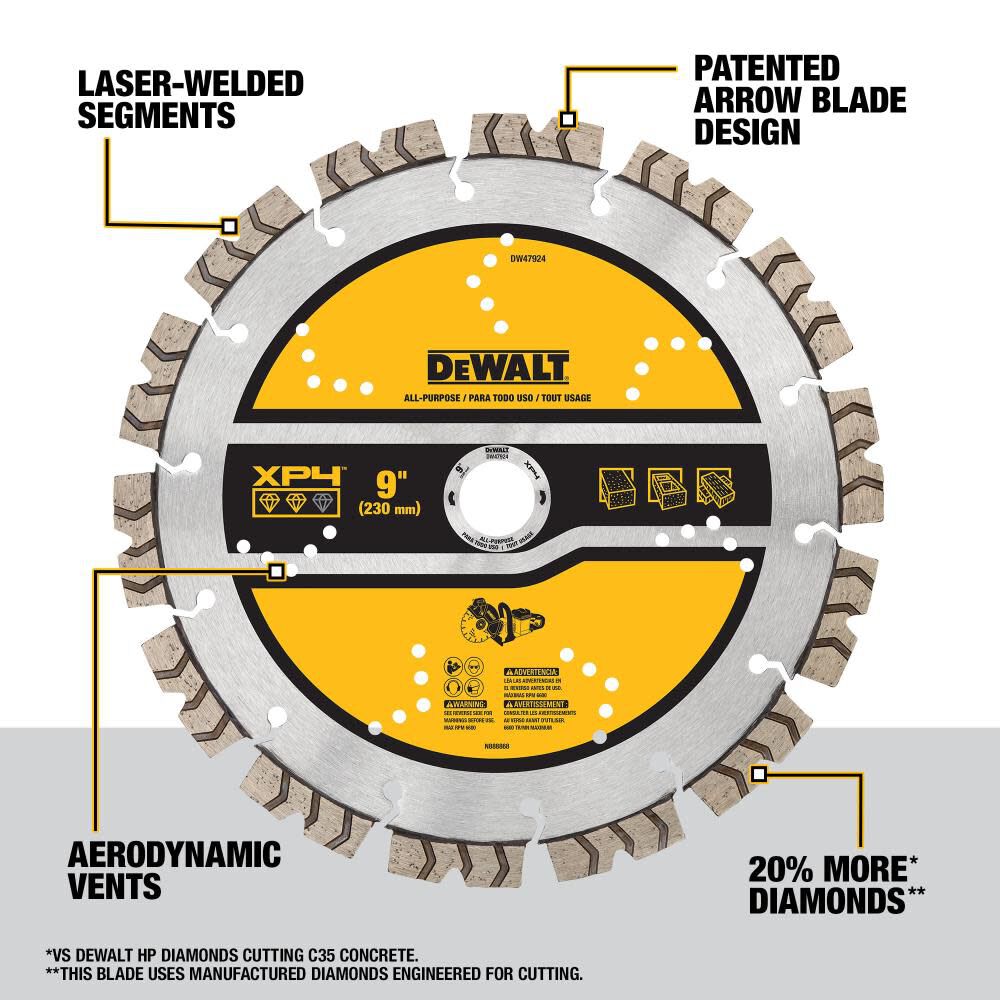 DeWalt DW47924 9IN SEGMENTED XP4 ALL PURPOSE