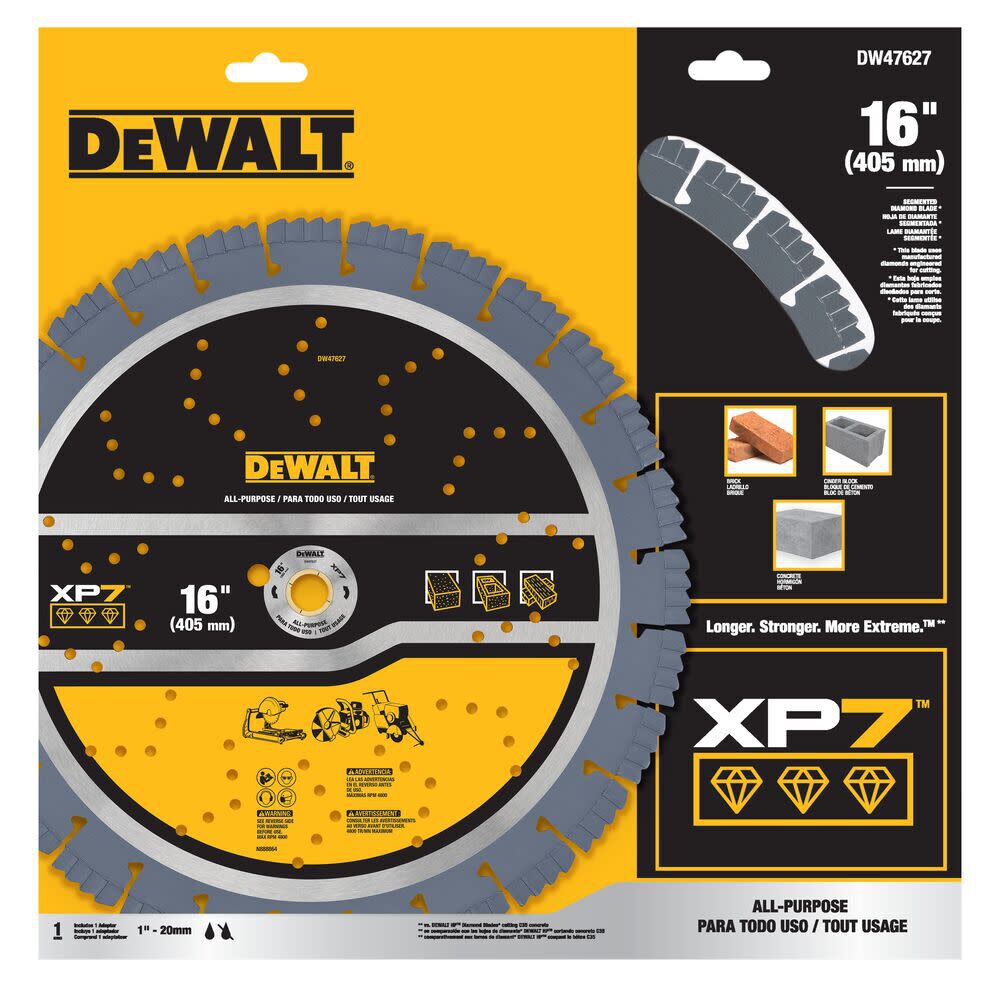 DeWalt DW47627 16IN SEGMENTED XP7 ALL PURPOSE