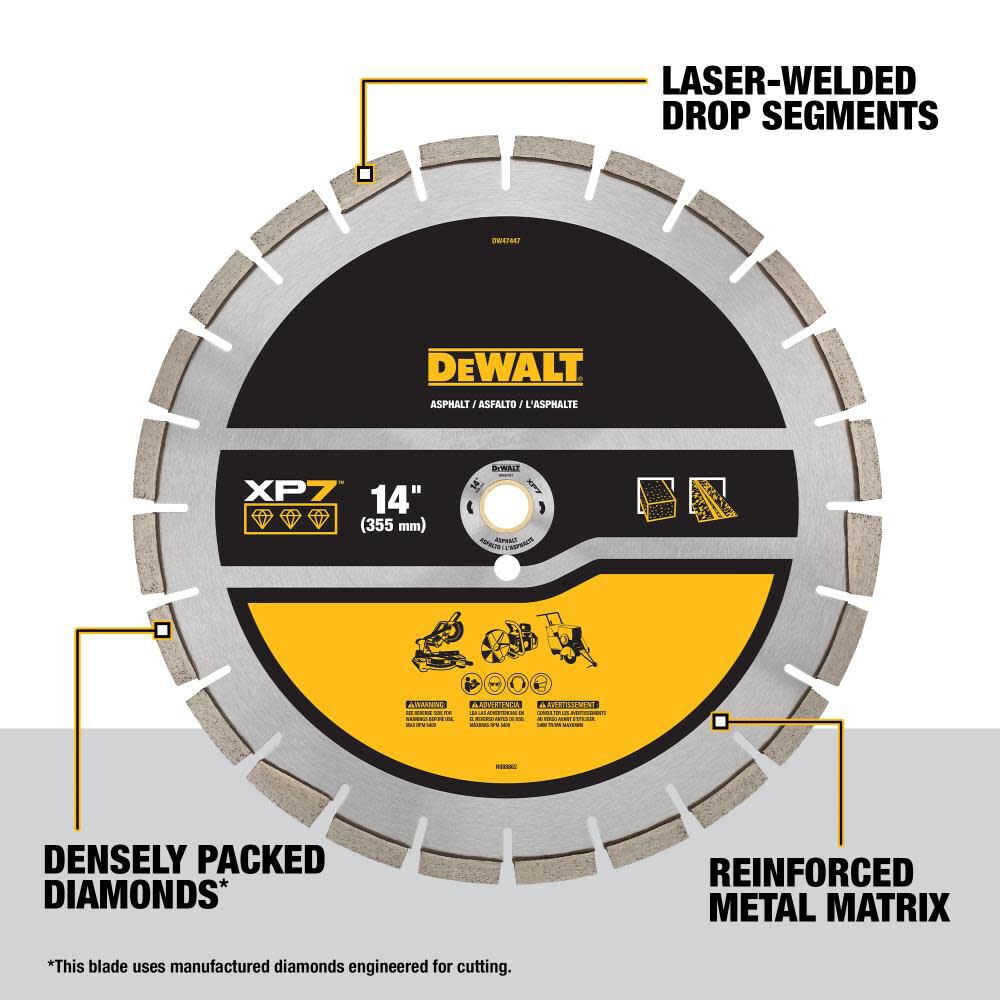 DeWalt DW47447 14IN SEGMENTED XP7 ASPHALT