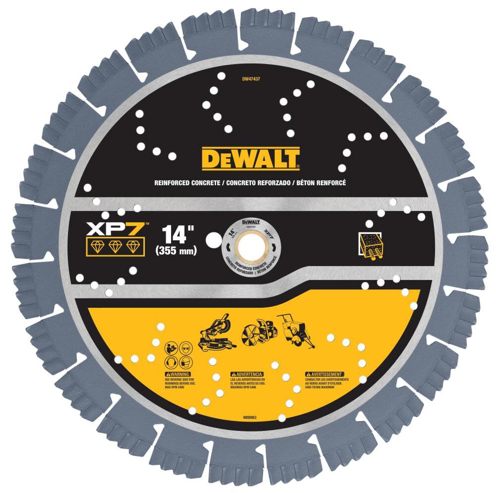 DeWalt DW47437 14IN SEGMENTED XP7 REINFORCED CONCRETE