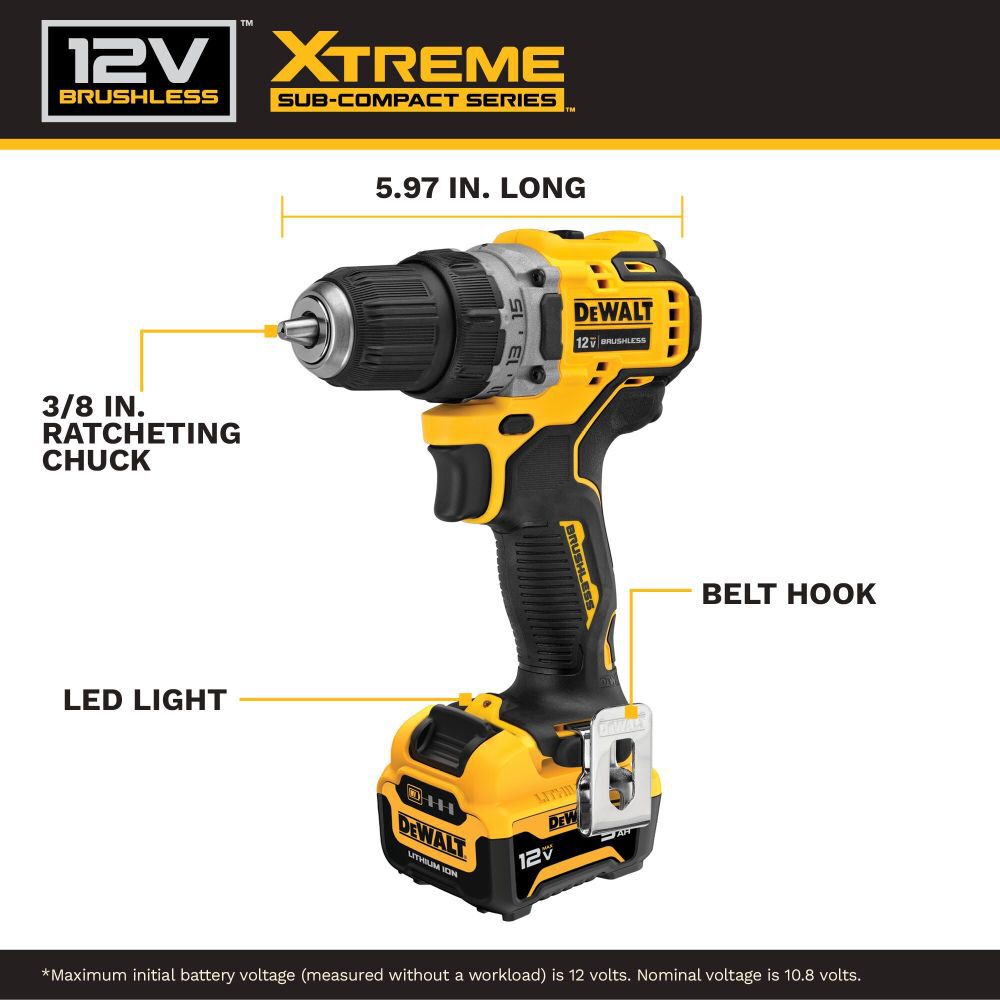 DeWalt DCD701J1 12V MAX Drill Driver Kit