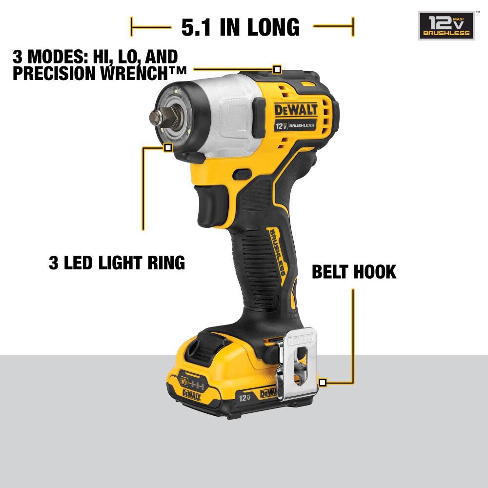 DeWalt DCF902F2 12V MAX BRUSHLESS 3/8IN IMPACT WRENCH