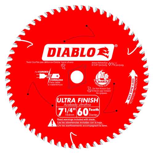 DIAD0760UXA - 7-1/4 60T WOOD DEMON BULK