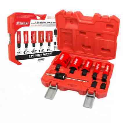 DIABLO DHS09SGP 9PC BI-METAL HOLE SAW SET