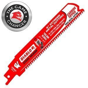 DIABLO DS0608CF 6in Steel Demon Carbide Recip Blades for Thick Metal Cutting