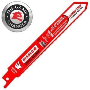 DIABLO DS0620CF 6in Steel Demon Carbide Recip Blades for Thin Metal Cutting