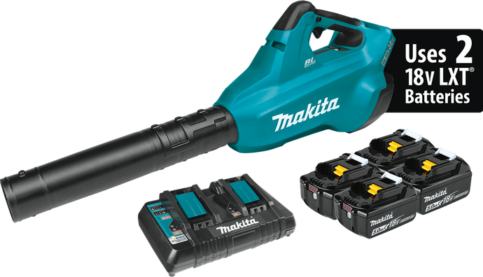 Makita Makita XBU02PT1 18V X2 (36V) LXT Lithium-Ion Brushless Cordless Blower Kit with 4 Batteries (5.0Ah)