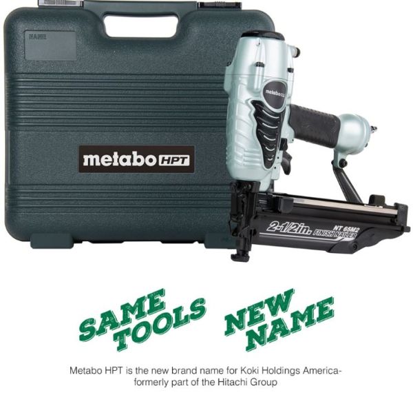 Metabo NT65M2SM HPT 2-1/2-in 16-Gauge Pneumatic Straight Finish Nailer