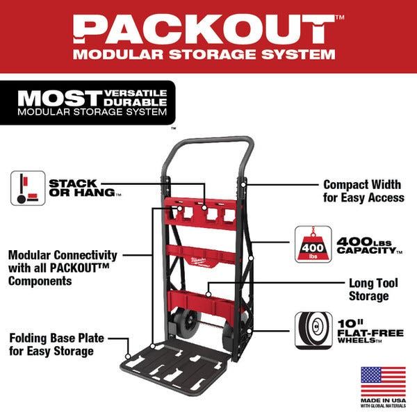 MILWAUKEE 48-22-8415 PACKOUT 2 WHEEL CART