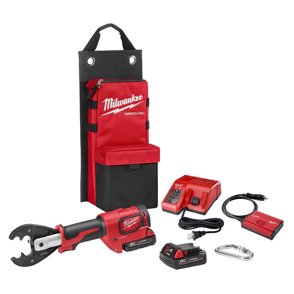 Milwaukee 2678-22O M18™ FORCE LOGIC™ 6T Utility Crimper Kit with D3 Grooves and Fixed O Die