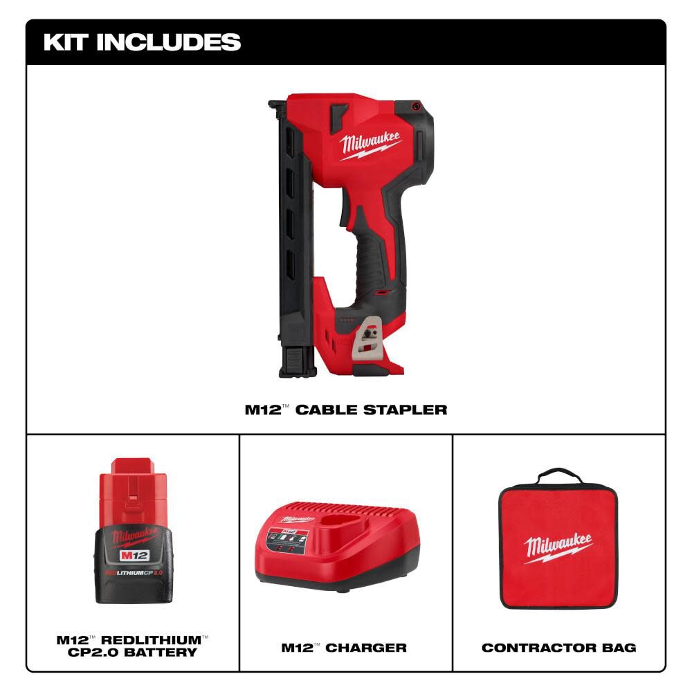 Milwaukee 2448-21 M12™ Cable Stapler Kit