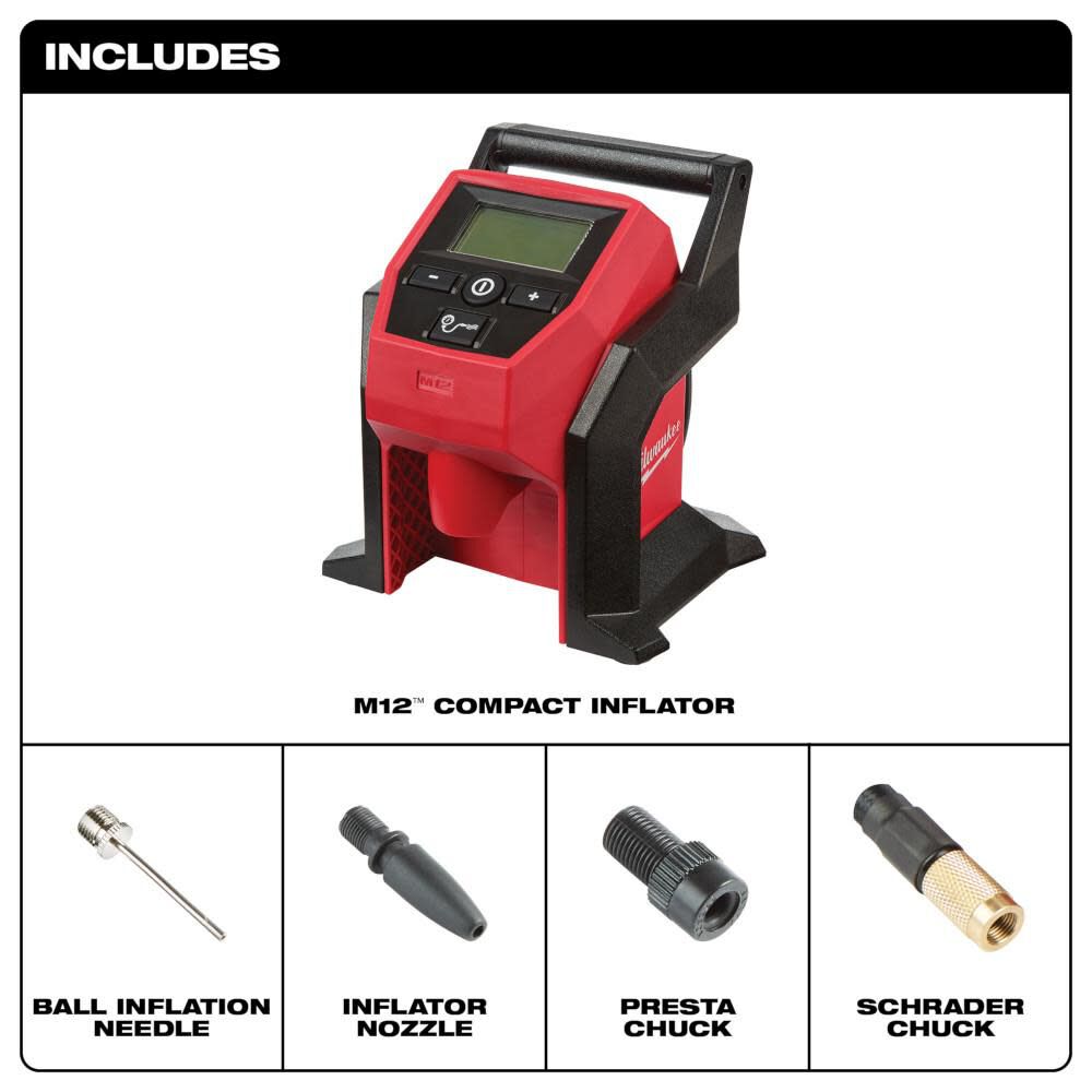 Milwaukee 2475-20 M12™ Compact Inflator
