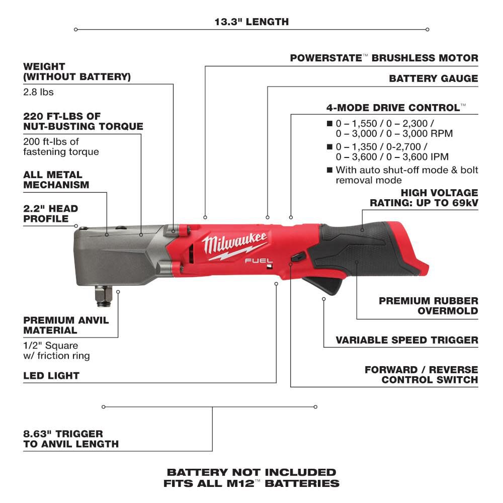Milwaukee 2565-20 M12 FUEL™ 1/2