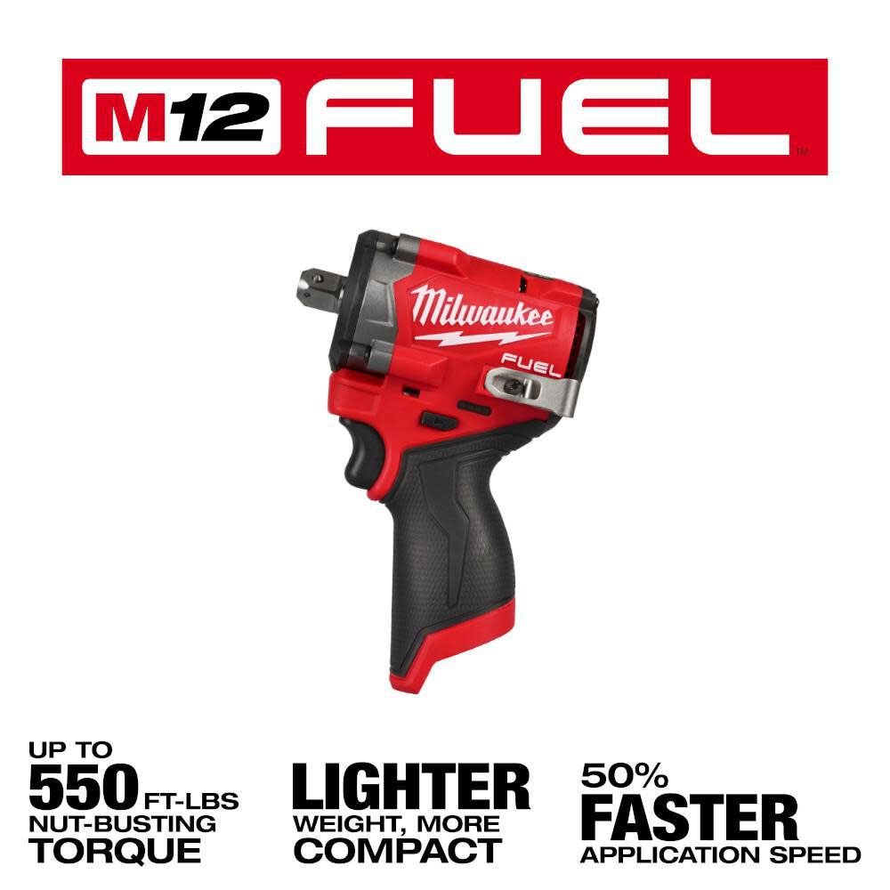 Milwaukee 2563P-20 M12 FUEL™ Stubby 1/2