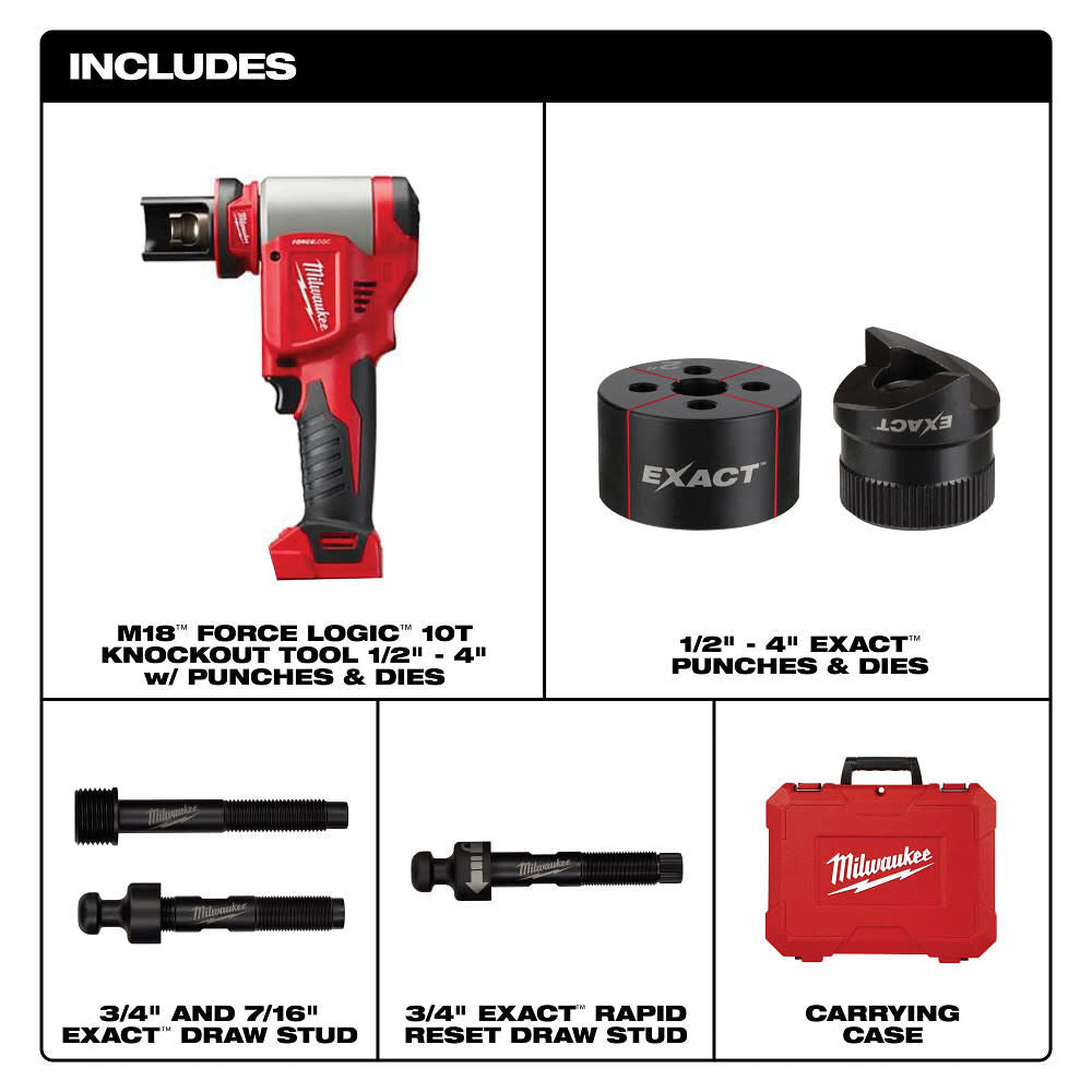 Milwaukee 2676-04 M18™ FORCE LOGIC™ 10 Ton Knockout Tool 1/2