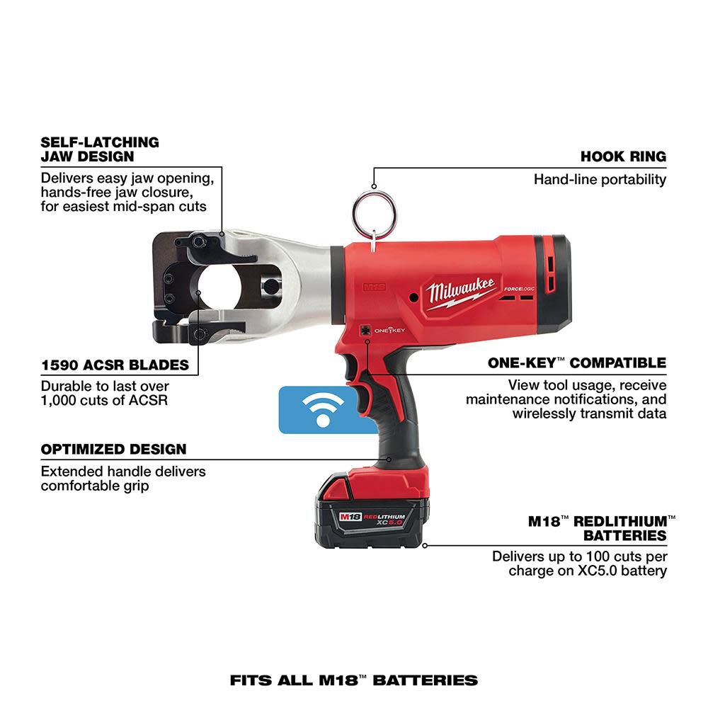Milwaukee 2777-21 M18™ FORCE LOGIC™ 1590 ACSR Cable Cutter Kit