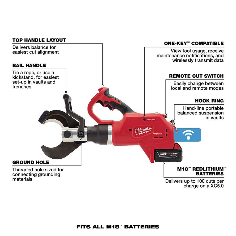 Milwaukee 2776-21 M18™ FORCE LOGIC™ 3” Underground Cable Cutter