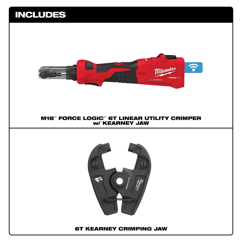 Milwaukee 2978-20BG M18™ FORCE LOGIC™ 6T Linear Utility Crimper w/ BG-D3 Jaw