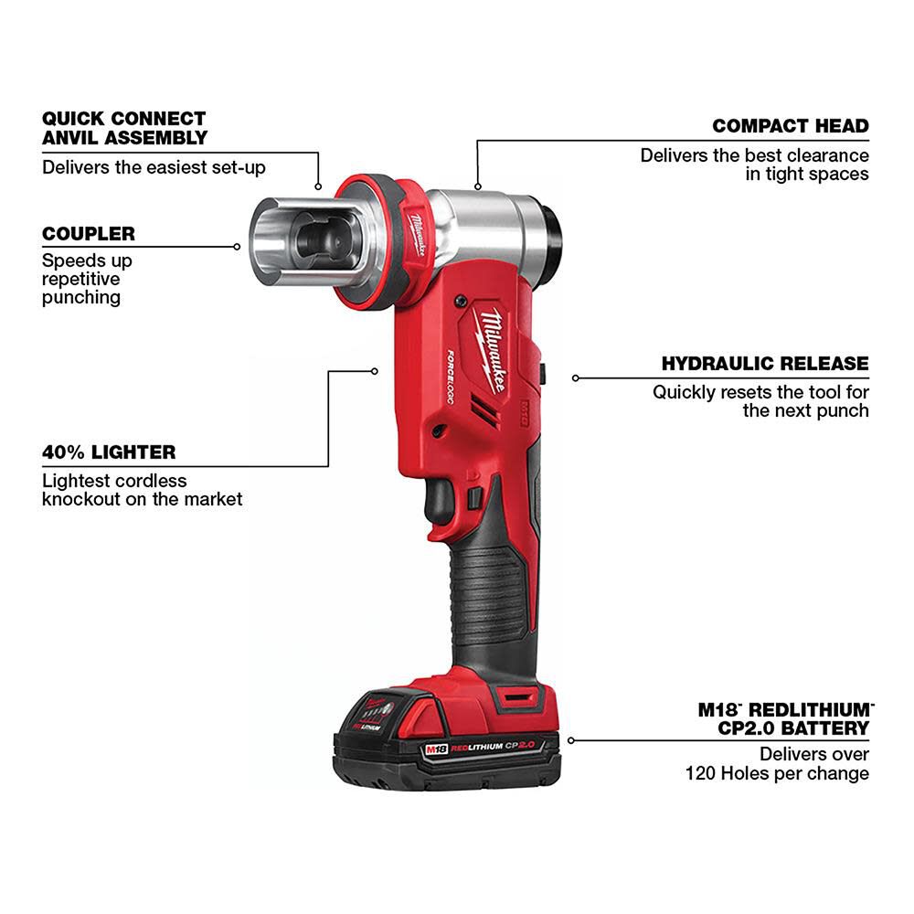 MILWAUKEE 2677-21 M18 COMPACT KO KIT 1/2