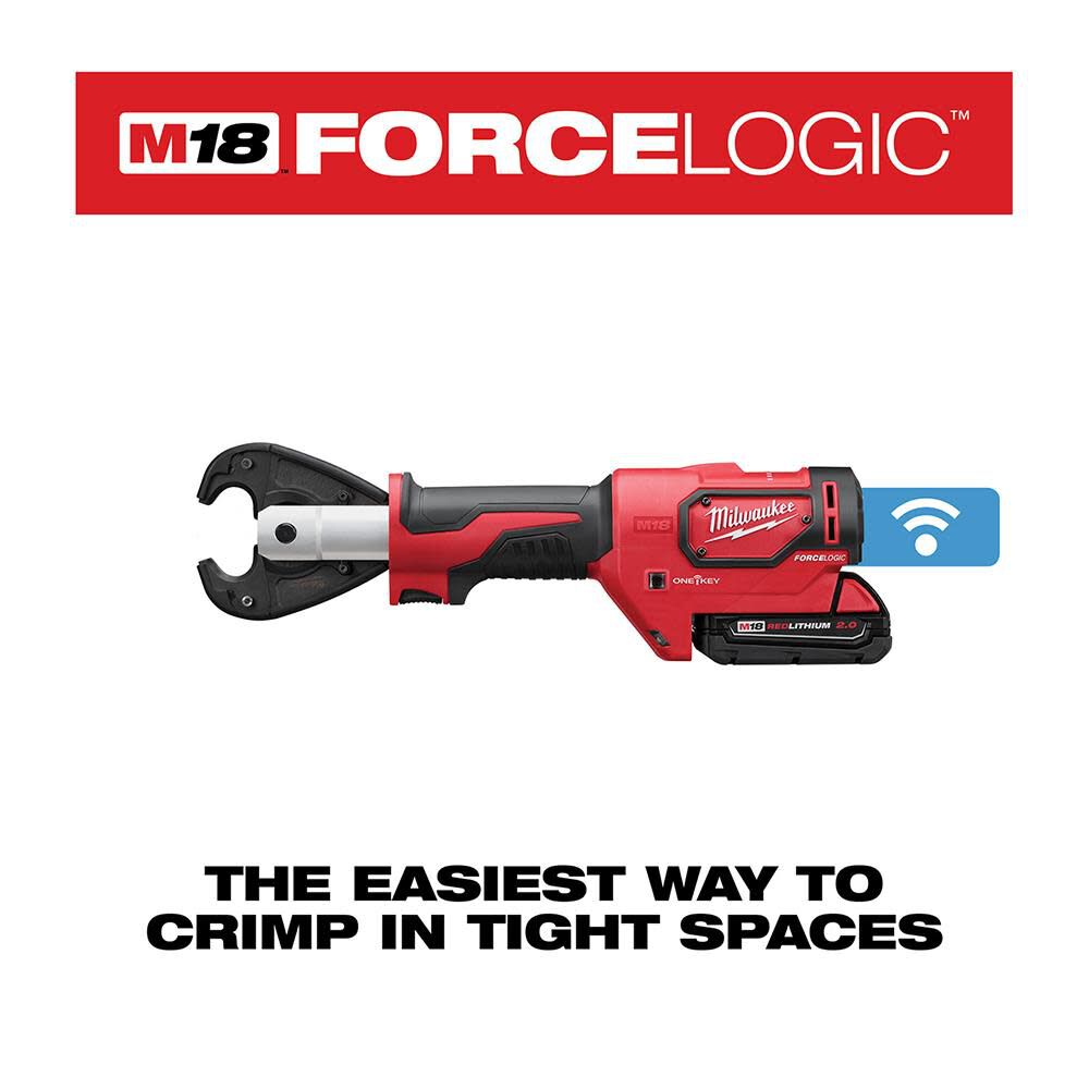 Milwaukee 2678-22 M18™ FORCE LOGIC™ 6T Utility Crimper Kit with D3 Grooves