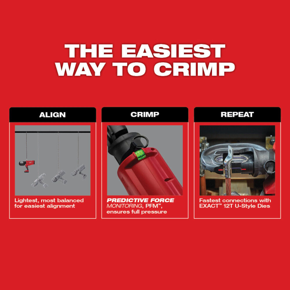 Milwaukee 2779-20 12T U DIE CRIMPER BULK