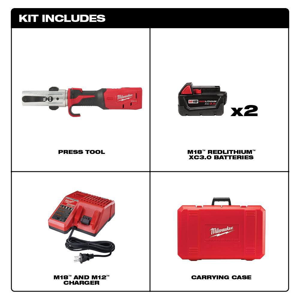 Milwaukee 2773-20L M18™ FORCE LOGIC™ Long Throw Press Tool Kit