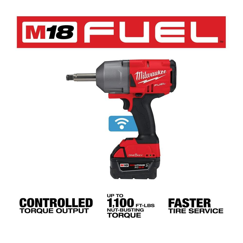 Milwaukee 2769-22R M18 FUEL™ ½” Ext. Anvil Controlled Torque Impact Wrench w/ONE-KEY™ Kit