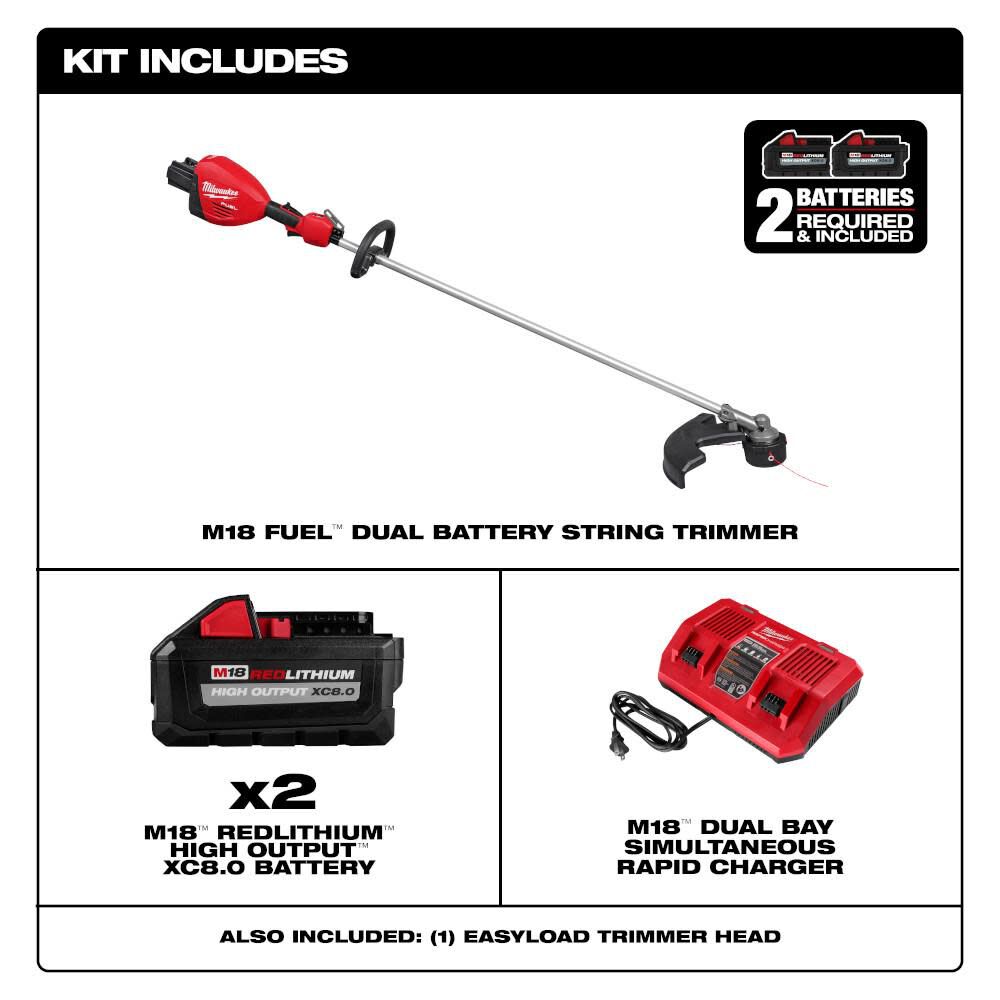 Milwaukee 3006-22 M18 FUEL™ 17” Dual Battery String Trimmer Kit