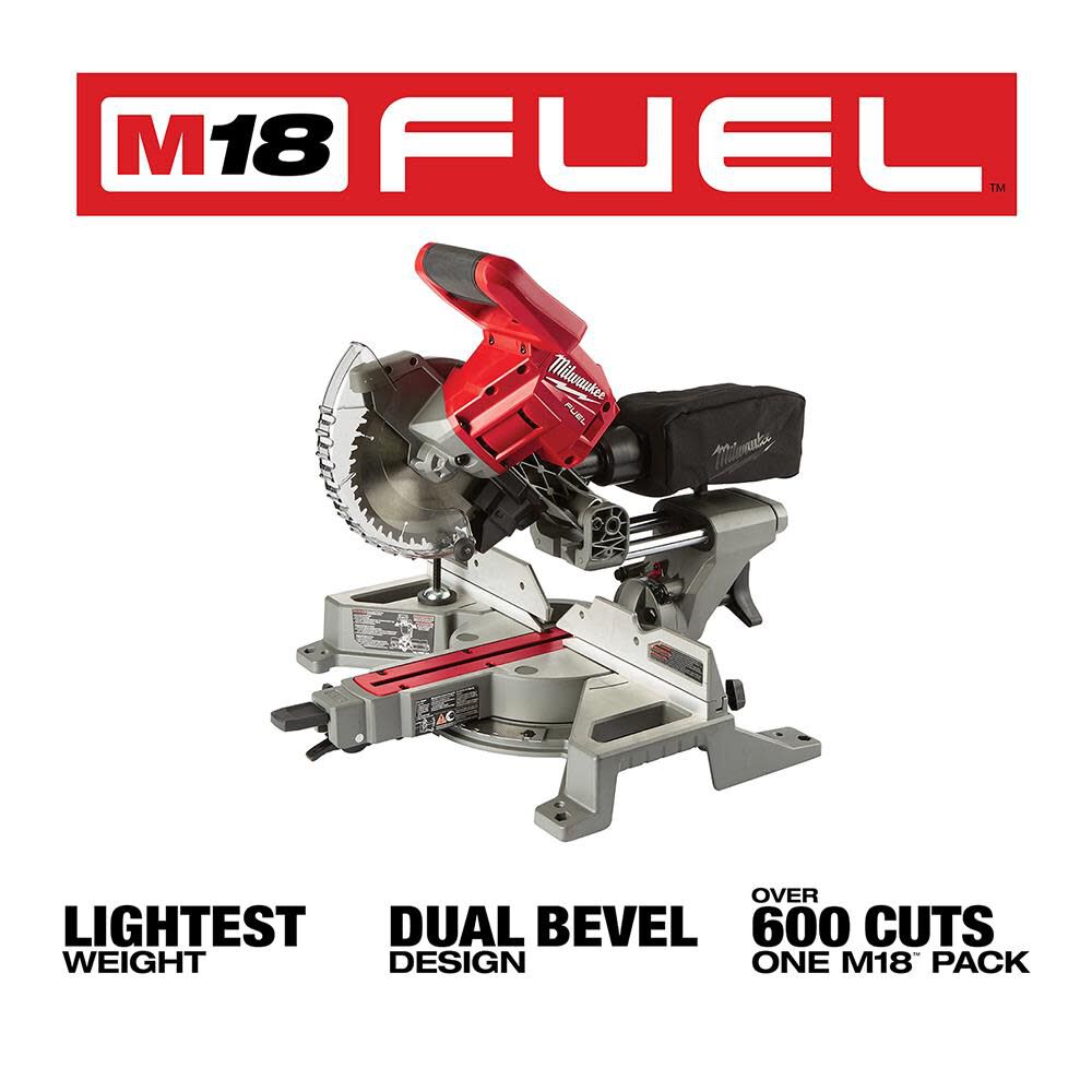 Milwaukee 2733-20 M18 FUEL™ 7-1/4” Dual Bevel Sliding Compound Miter Saw